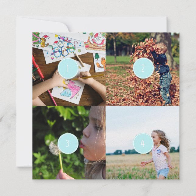 Adicione seu próprio cartão postal de 4 imagens pe (Frente)