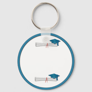 Adicione seu próprio chaveiro azul da graduação