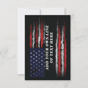 Adicione seu próprio texto ao sinalizador american