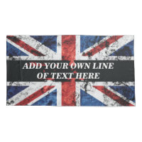 Adicione seu texto na Almofada da bandeira inglesa