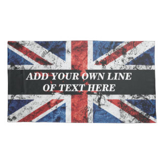 Adicione seu texto na Almofada da bandeira inglesa