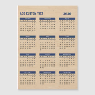 adicione seu texto personalizado Calendário 2026 C