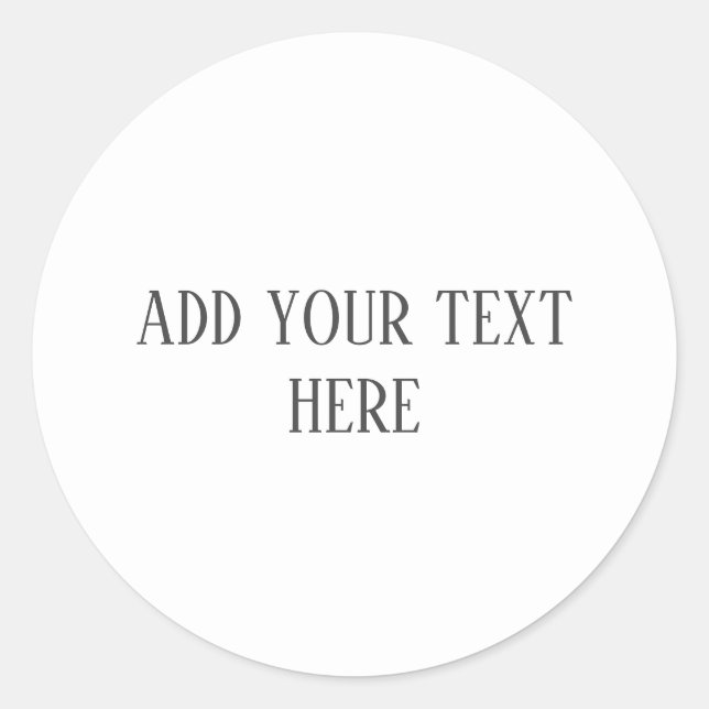 Adicione seus adesivos redondos clássicos do texto (Frente)
