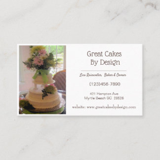 Adicione seus Cartões de visitas de torta de fotos