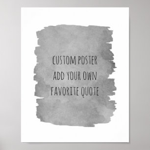 adicione sua citação: pintura aquarela poster