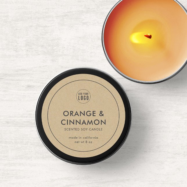 Adicione sua etiqueta de produto Kraft minimalista (Criador carregado)