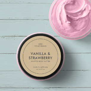 Adicione sua etiqueta de produto Kraft minimalista