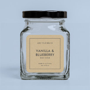 Adicione sua etiqueta de produto Kraft minimalista