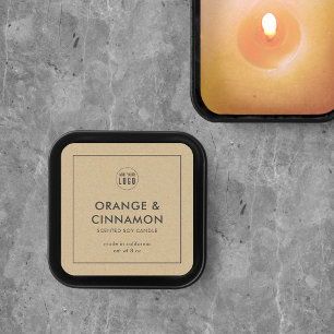 Adicione sua etiqueta de produto Kraft minimalista