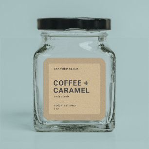 Adicione sua etiqueta de produto Kraft minimalista