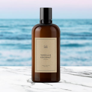 Adicione sua etiqueta de produto Kraft minimalista