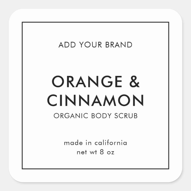 Adicione sua etiqueta de produto moderno minimalis (Frente)