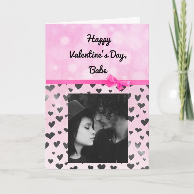 Adicione sua foto a este cartão do Dia dos Namorad (Frente)