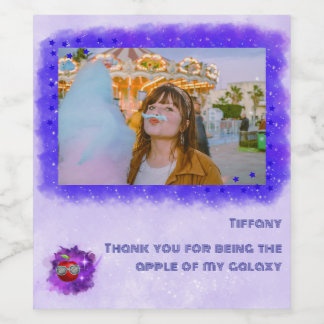 Adicione sua foto no rótulo galáxia agradecido