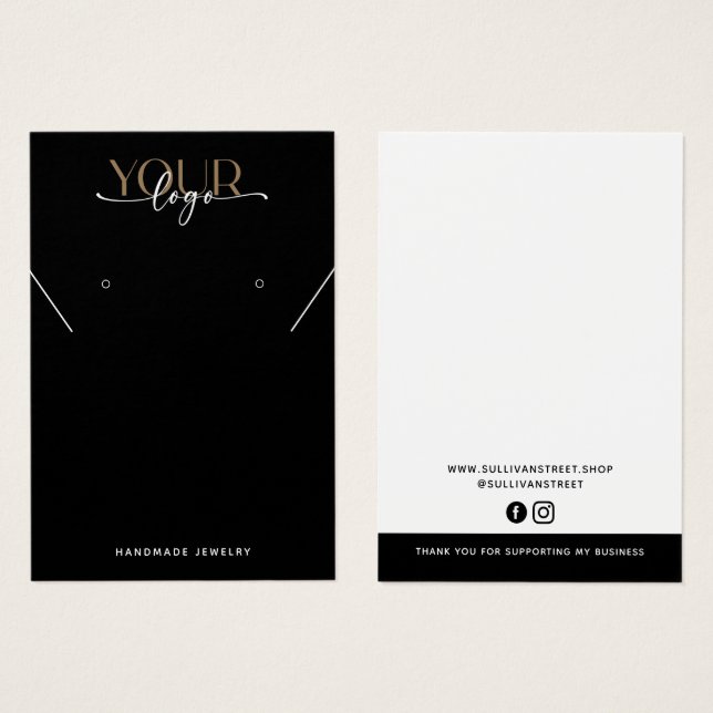 Adicione sua placa de exibição do colar de logotip (Frente & Verso)