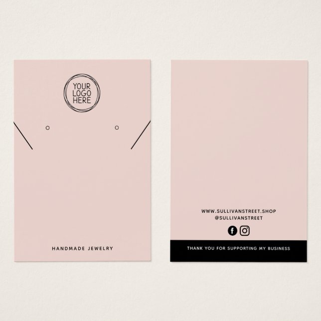 Adicione sua placa de exibição do colar de logotip (Frente & Verso)