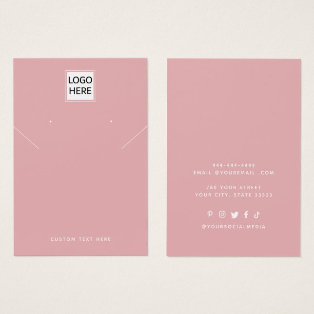 Adicione sua placa de exibição do colar de logotip (Frente & Verso)