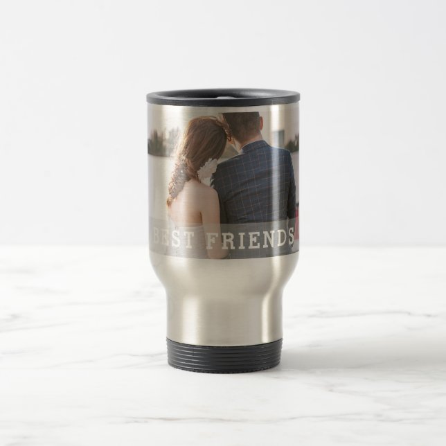 Adicione sua própria Caneca de viagem personalizad (Centro)