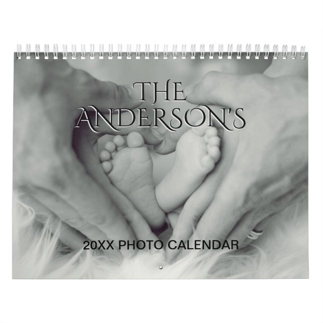 Adicione Sua Própria Foto, 2 Páginas, Calendário D (Capa)