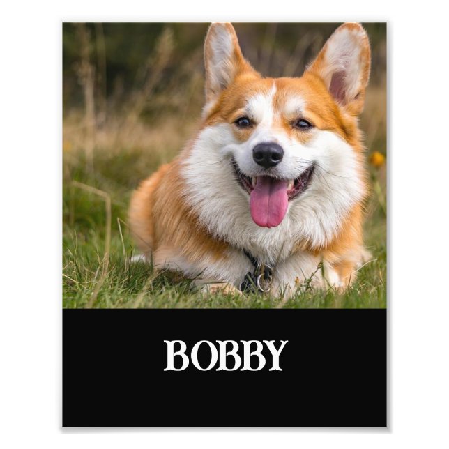 Adicione sua própria foto e nome do cachorro (Frente)