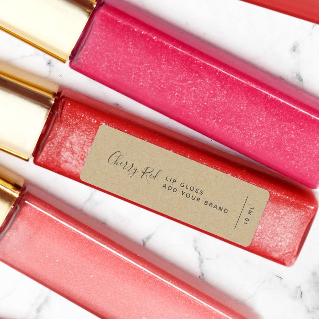 Adicione suas etiquetas de produto do Kraft para c (Criador carregado)