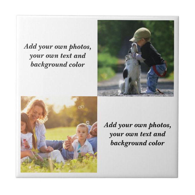 Adicione suas próprias fotos, texto e plano de fun (Frente)