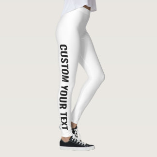 Adicione suas próprias leggings de texto personali