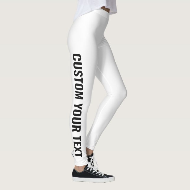 Adicione suas próprias leggings de texto personali (Direita)