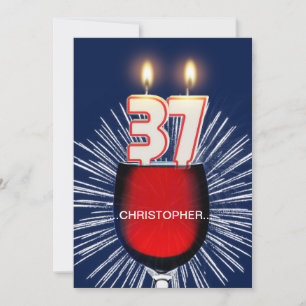 Adicione um nome, 37º Convite de aniversário, vinh