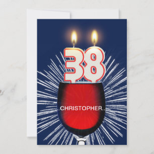 Adicione um nome, 38º Convite de aniversário, vinh