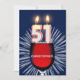 Adicione um nome, 51 rua Convite de aniversário, v
