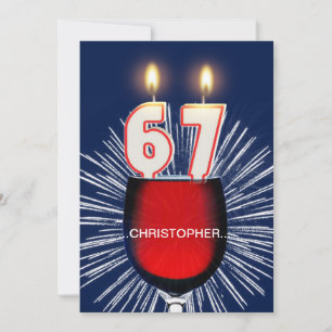 Adicione um nome, 67º Convite de aniversário, vinh