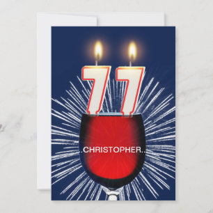 Adicione um nome, 77th convite de aniversário,
