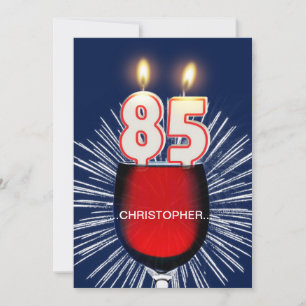 Adicione um nome, 85º Convite de aniversário, vinh