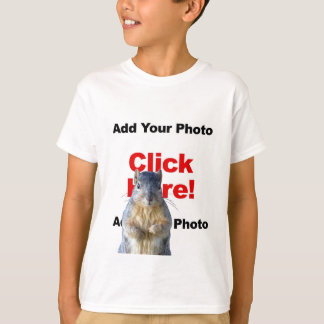 Adicione uma camiseta de fotos personalizada de es