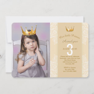 Adicione Uma Coroa De Princesa Ao Seu Convite De F