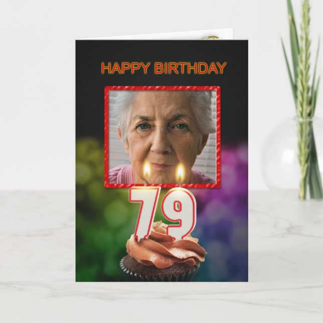Adicione uma imagem, 79º cartão de aniversário com (Frente)