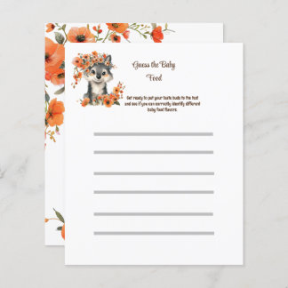 Adivinha a Comida do bebê - Jogo do Chá de fraldas