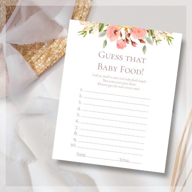 Adivinha A Comida Do Bebê | Papel de carta de jogo (Criador carregado)