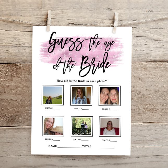 Adivinha a idade do Jogo do Chá de panela da Noiva (Criador carregado)