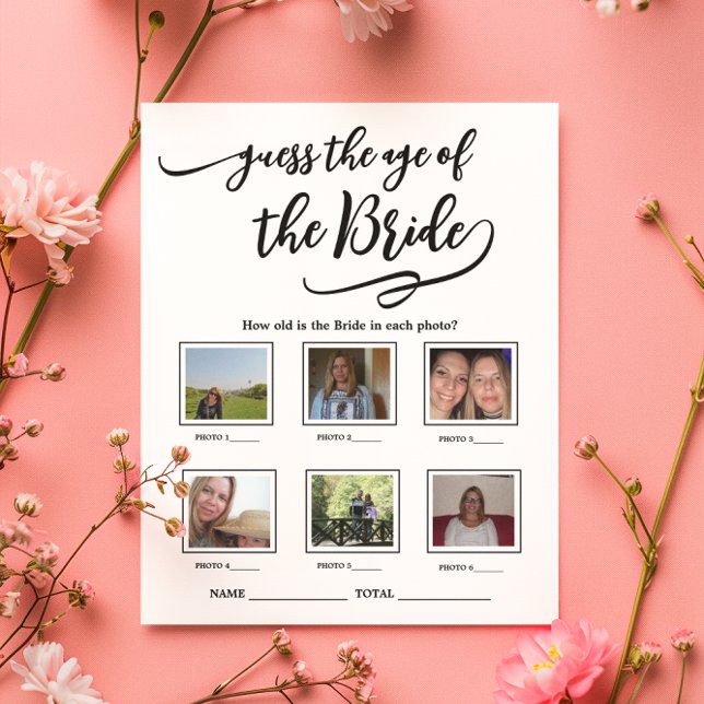 Adivinha a idade do Jogo do Chá de panela da Noiva (Criador carregado)