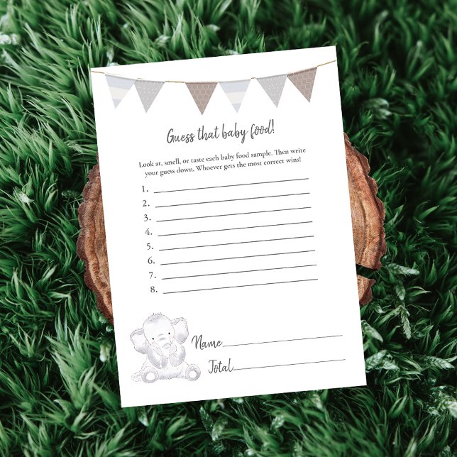 Adivinha Aquele Cartão De Elefante Para Bebês De J (Criador carregado)