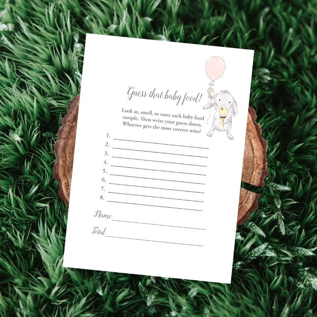 Adivinha Aquele Cartão De Jogo De Bebê De Comida (Criador carregado)