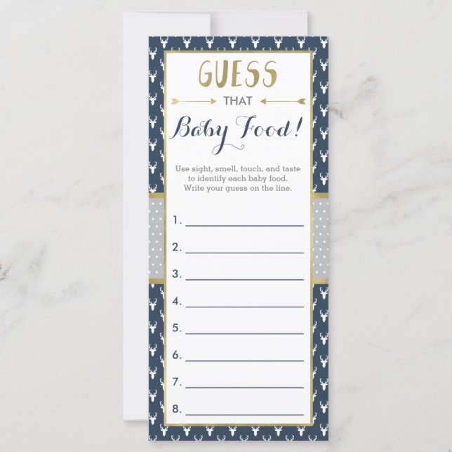 Adivinha Aquele Jogo De Comida, Chá de fraldas, Ve (Frente)