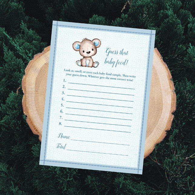 Adivinha O Cartão De Bebê Do Urso Castanho Bonito  (Criador carregado)