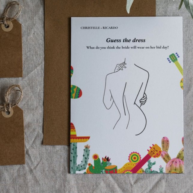 Adivinha o cartão de chá de panela da noiva (Criador carregado)