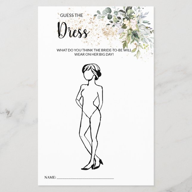 Adivinha o cartão de Chá de panela de Vestido Herb (Frente)