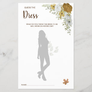 Adivinha o Cartão de Jogo de BridalShower de Boho 