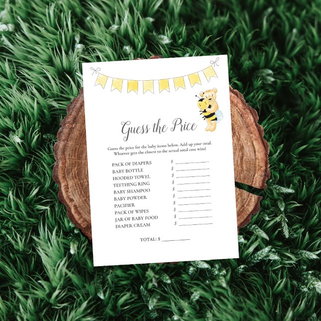 Adivinha O Cartão De Urso De Teddy Do Jogo De Preç (Criador carregado)