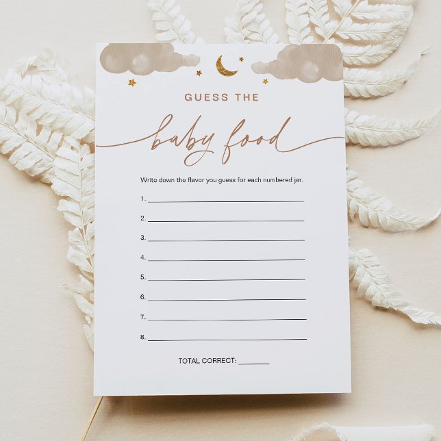 Adivinha o cartão do jogo da Comida do bebê brilha (Criador carregado)